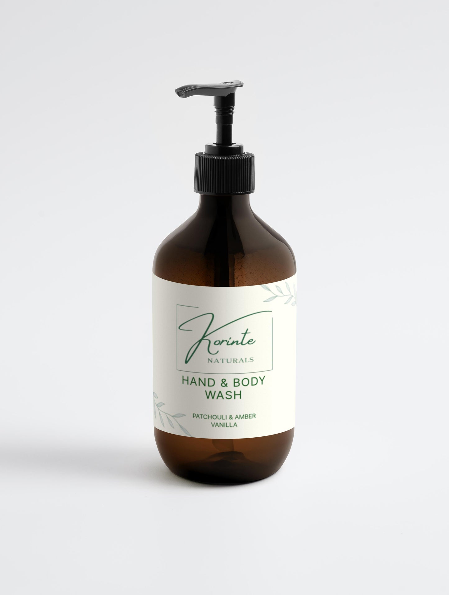 Hand & Body Wash, Patchouli & Amber Vanilla, 490 ml