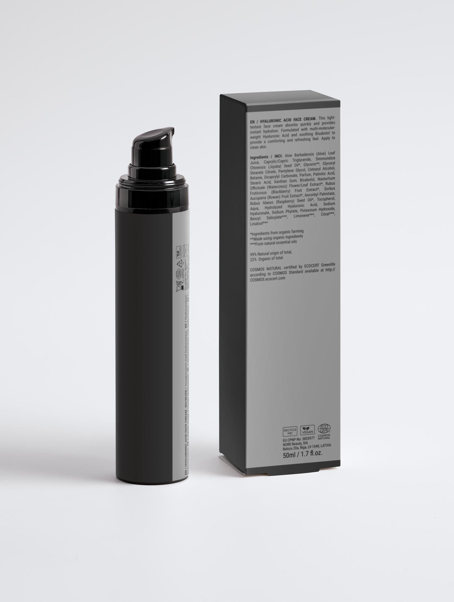 Hyaluronic Acid Face Cream for Men, 50 ml