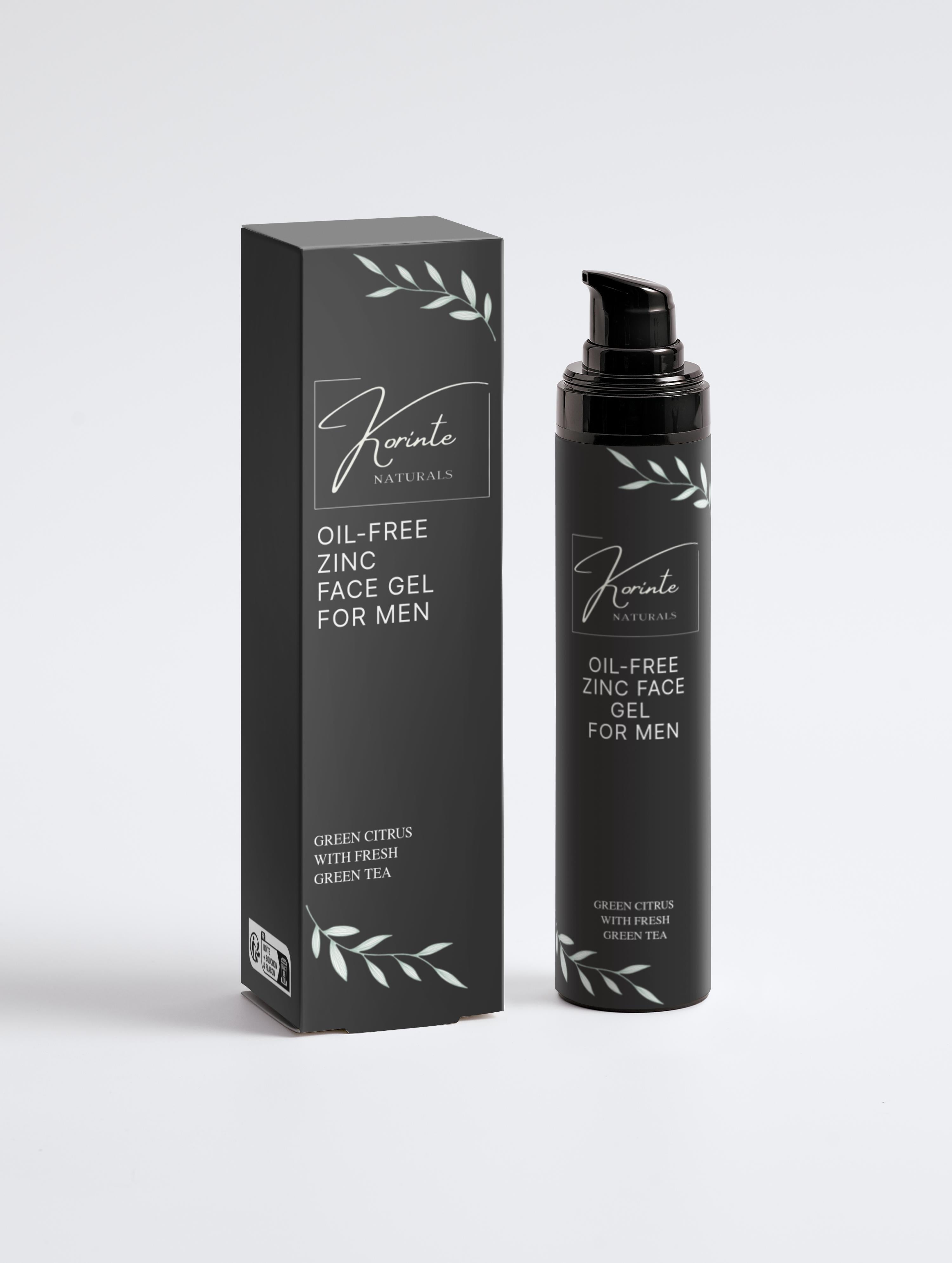 Oil-Free Zinc Face Gel for Men, 50 ml – Korinte Naturals
