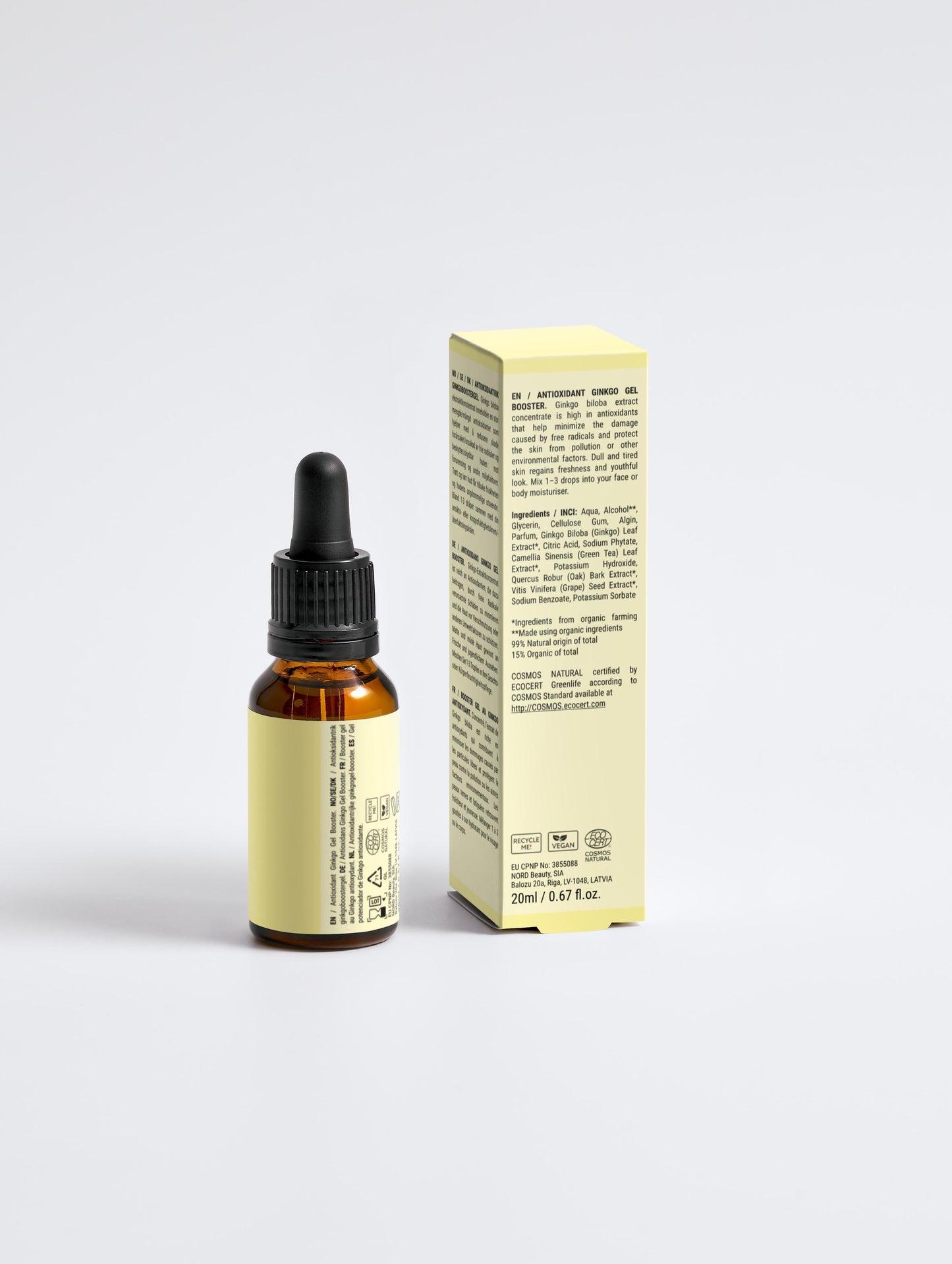 Antioxidant Ginkgo Gel Booster, 20 ml