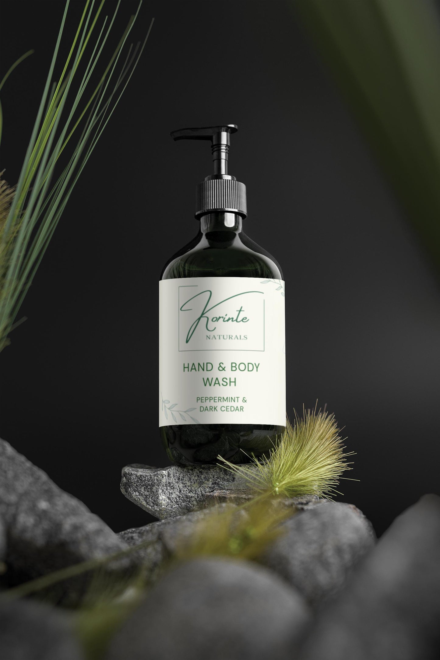 Hand & Body Wash, Peppermint & Dark Cedar, 490 ml