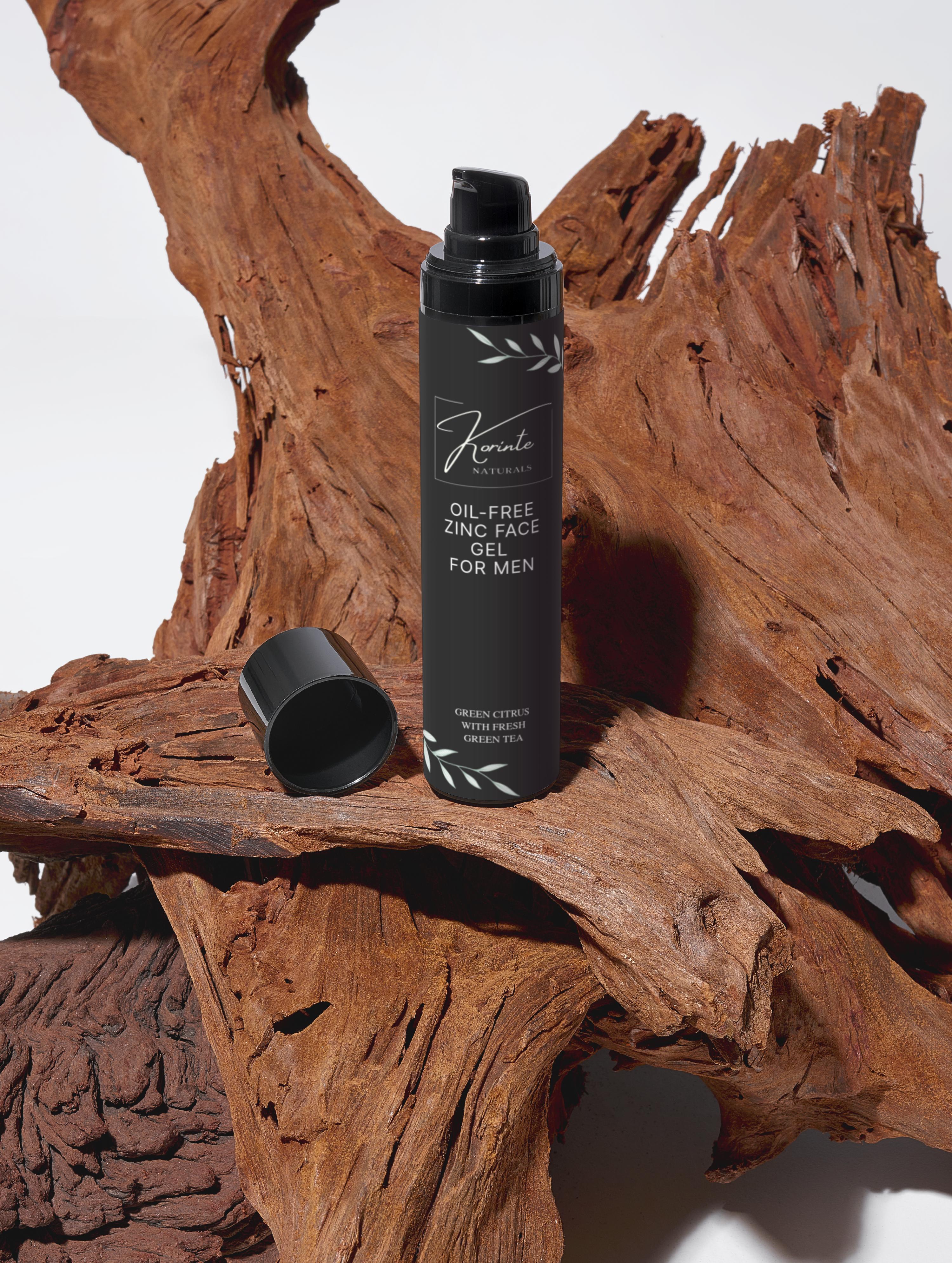 Oil-Free Zinc Face Gel for Men, 50 ml – Korinte Naturals