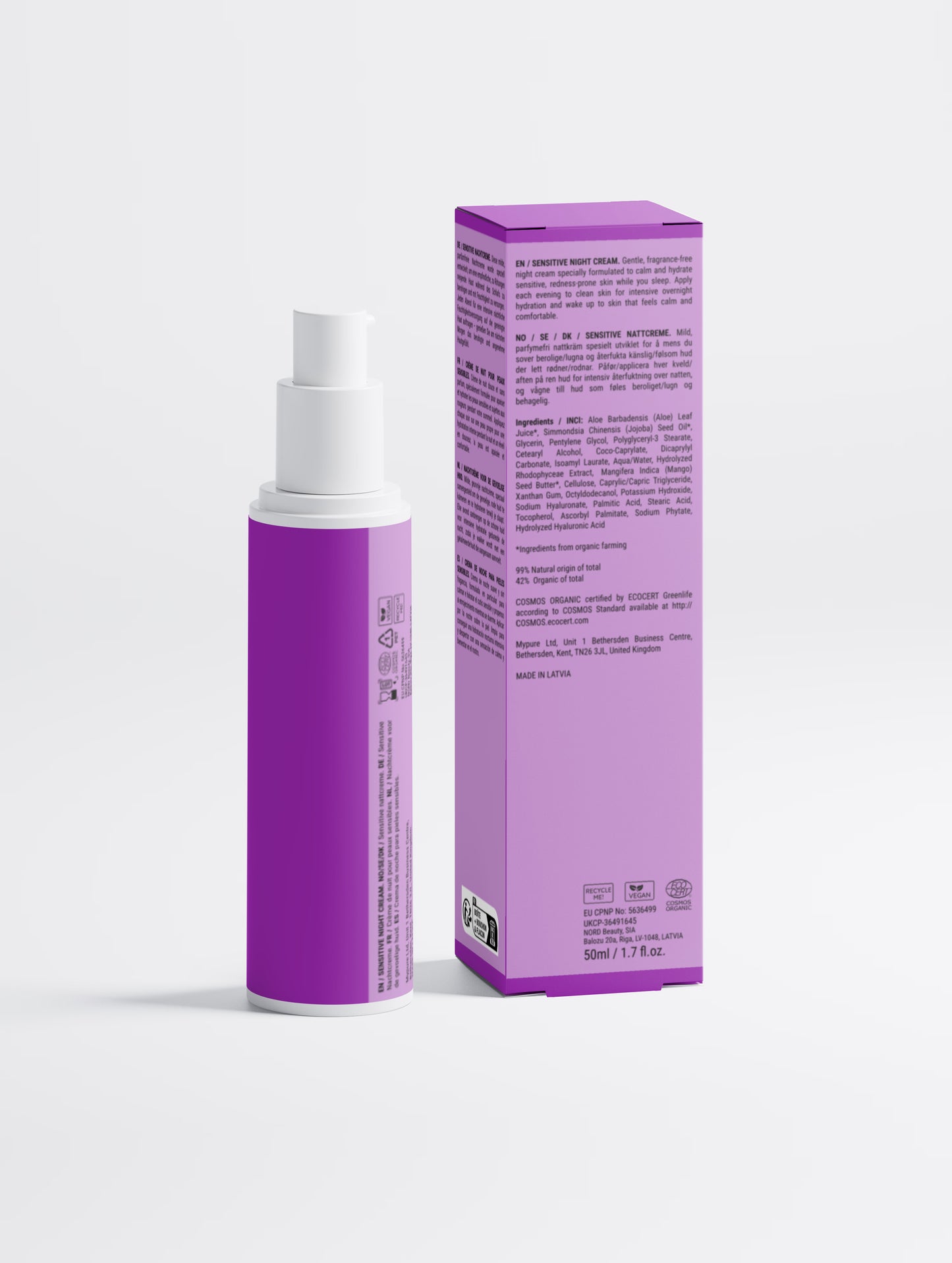 Sensitive Skin Overnight Cream, Fragrance-Free, 50ml